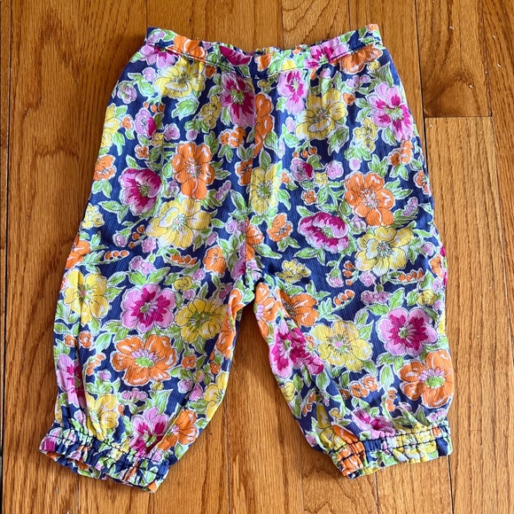 Ralph Lauren Other - Ralph Lauren Baby Infant Multicolor Floral 100 % Cotton Pants 18 months